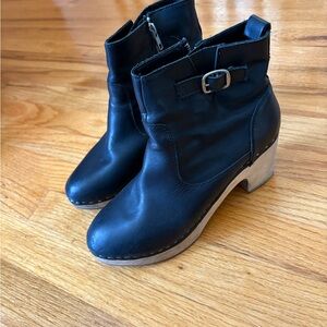 Steve Madden Black Leather Heeled Boots